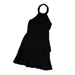 NWT LBD Little Black Halter Mini dress NYE Party Ruffles Sexy Dressy Women’s 5
